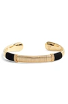 Gas Bijoux Macao Cuff Bracelet In Black/ Gold