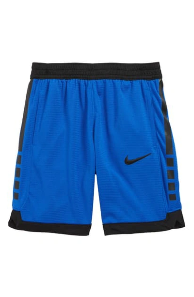 Nike Dry Elite Stripe Athletic Shorts In Game Royal