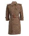 R13 Leopard Double-Breasted Trench Coat,060042707718