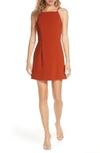 French Connection Whisper Light Square-neck Dress In Cinnamon Stick