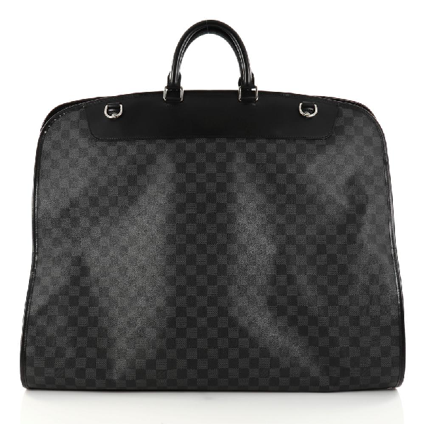 Pre-Owned Louis Vuitton Garment Cover 2 Hangers Damier Graphite Black/grey | ModeSens