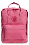 Fjall Raven Fjällräven Re-kånken Water Resistant Backpack In Pink Rose