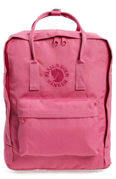 Fjall Raven Fjällräven Re-kånken Water Resistant Backpack In Pink Rose
