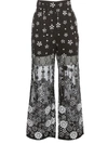 SELF-PORTRAIT PANTS FLARED VOILLE,RS20.129S MULTI