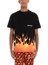 PALM ANGELS Palm Angels Flame Logo Printed T-Shirt