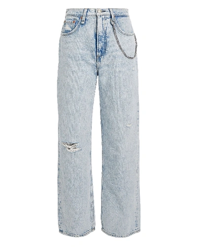 Rag & Bone Ruth Super High-rise Straight Jeans In Denim-lt