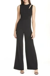 ALICE AND OLIVIA IVY CUTOUT SHOULDER SLEEVELESS WIDE LEG JUMPSUIT,CC911202803