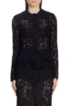 Dolce & Gabbana Lace Viscose Blend Long Cardigan In Black In Black