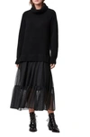ALLSAINTS TULA SWEATER TULLE DRESS,WD335R