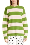 THE MARC JACOBS THE GRUNGE STRIPE WOOL SWEATER,N6000017
