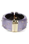 Alexis Bittar Asteria Nova Studded Hinge Cuff In Wisteria