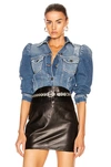 Retroféte Ada Puff-sleeve Denim Jacket