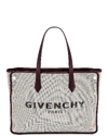 GIVENCHY MEDIUM BOND CANVAS & LEATHER TOTE,GIVE-WY695