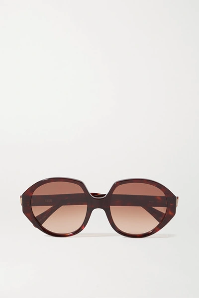 Kaleos Paley Oversized Round-frame Tortoiseshell Acetate Sunglasses