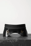 ALEXANDER MCQUEEN EMBELLISHED LEATHER CORSET BELT