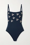ANEMONE FLORAL-EMBROIDERED SWIMSUIT