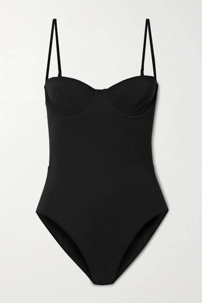 Anemone Balconette One-piece Swimsuit In Black