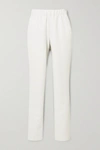 TIBI FAUX LEATHER TAPERED PANTS