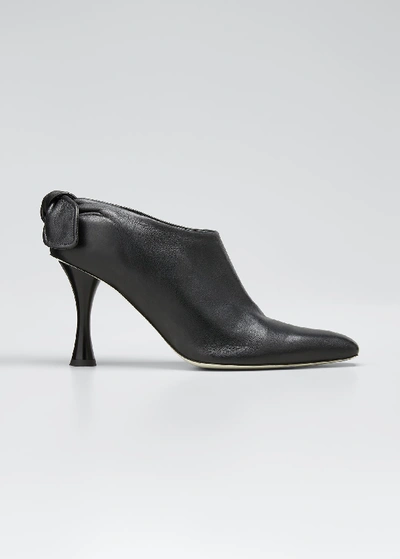 Proenza Schouler Vase Knotted Leather Booties In Black
