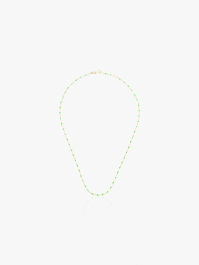 GIGI CLOZEAU 18K YELLOW GOLD AND GREEN BEADED NECKLACE,B1GI001J364214574145