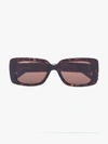 BALENCIAGA BROWN PARIS RECTANGLE SUNGLASSES,BB0048S14508907