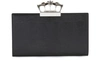 ALEXANDER MCQUEEN FOUR RING CLUTCH BAG IN LEATHER,AMQ3P25YBCK