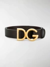 Dolce & Gabbana 35mm Leather Belt W/ D&g Buckle In Brown