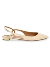 AQUAZZURA Serpentine Leather Slingback Flats