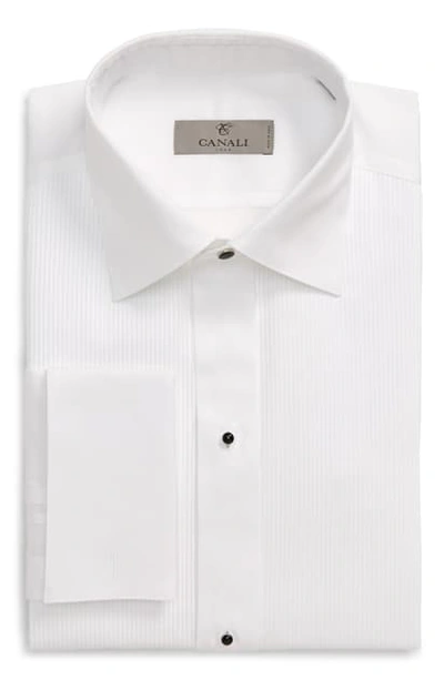 Canali Regular Fit Tuxedo Shirt In White