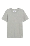 Reigning Champ Short Sleeve Slim Fit Crewneck T-shirt In Heather Grey