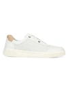 VINCE Barnett-3 Perforated Silk & Leather Sneakers
