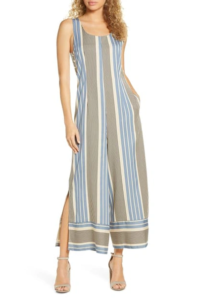 Sancia Leondrea Wide Leg Jumpsuit In Celeste Stripe