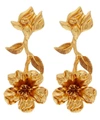 OSCAR DE LA RENTA GOLD-TONE FLOWER DROP EARRINGS,5059419005514