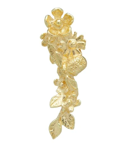 Alex Monroe Gold Floral Curve Single Stud Earring