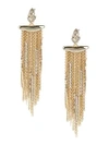 ALEXIS BITTAR 10K Goldplated & Navette Crystal Cluster Fringe Earrings