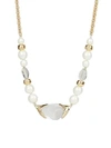 ALEXIS BITTAR Encased Pebble 10-14MM Freshwater Pearl Strand Necklace