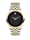 MOVADO Museum Black Dial Two-Tone PVD Stainless Steel Bracelet Watch