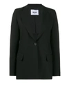 Msgm Single-breasted Peaked Lapels Blazer In Black