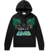 GUCCI OVERSIZED PRINTED LOOPBACK COTTON-JERSEY HOODIE,853105f0-4e56-d315-8edc-3370ae007e56