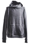 GREG LAUREN GREG LAUREN GREY CASHMERE HOODIE,M302-M/grey