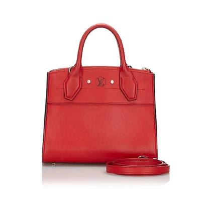 Pre-owned Louis Vuitton City Steamer Pm In Red