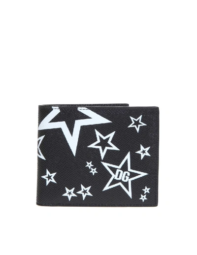 Dolce & Gabbana Millennials Star Bifold Wallet In Black