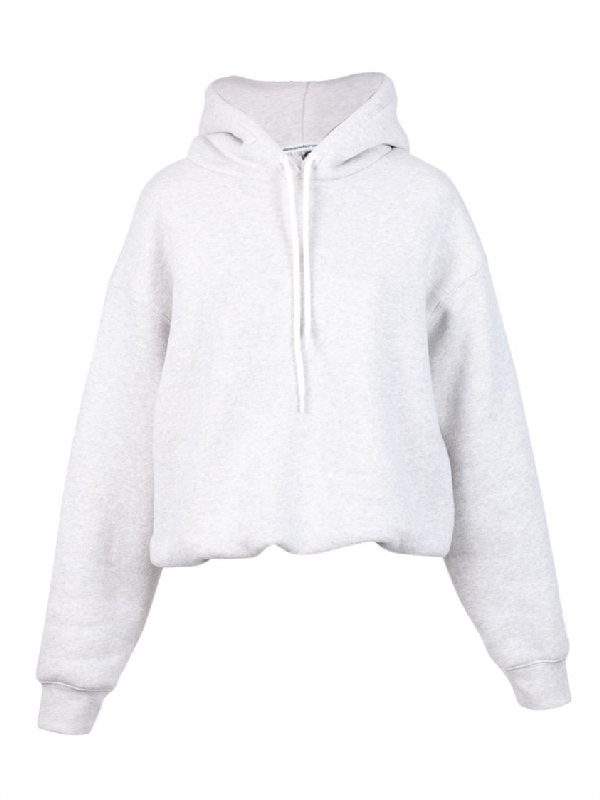 Alexander Wang T Dense Fleece Bubble Hoodie In White | ModeSens