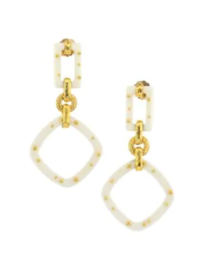 Gas Bijoux Women's Escale 24k Goldplated & Acetate Geometric Drop Earrings In Yellow Goldtone