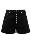 Dondup Button-detail High-waisted Shorts In Nero