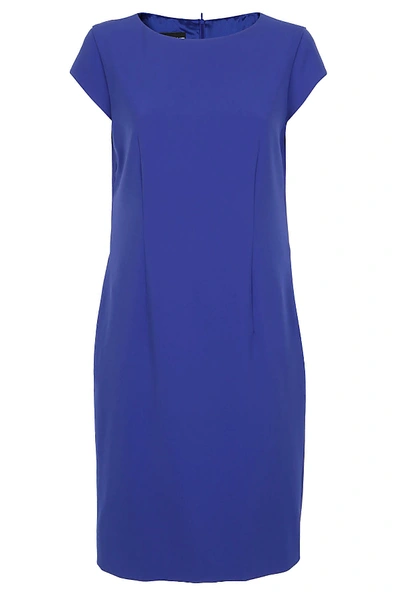 Boutique Moschino Sheath Dress In Stretch Cr&ecirc;pe In Blue