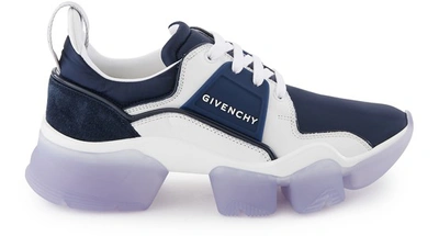 Givenchy Jaw Mixed Media Chunky Sneakers In Navy White