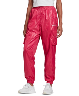 shiny jogger pants