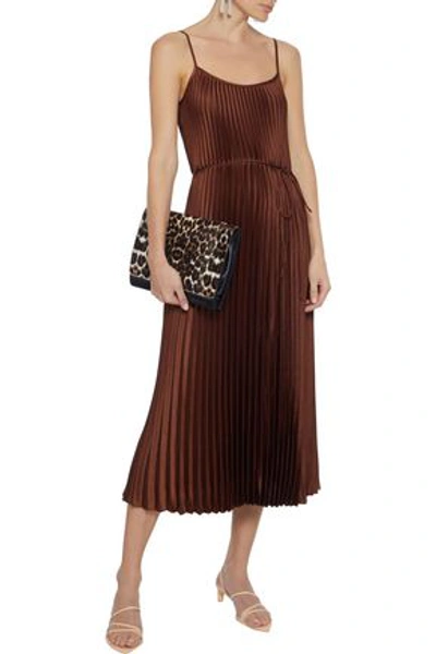 vince brown dress Women's Not In A Hurry Olive Green Tropical Print Cotton Cutout Maxi Dress | Size: M main image 0