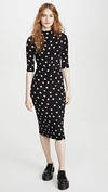 ALICE AND OLIVIA Delora Fitted Mock Neck Dress